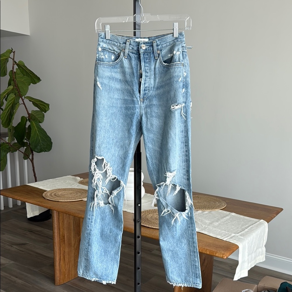 Agolde straight leg ripped jeans 24